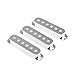 Musiclily 52mm Plastic Strat Style Single Coil Pickup Cover Set for Fender Stratocaster Guitar,Chrome(Pack of 3)