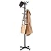 SONGMICS Rotating Hooks Coat Hat Rack Entryway Coat Tree with Base for Coat Hat Purse Jacket Espresso
