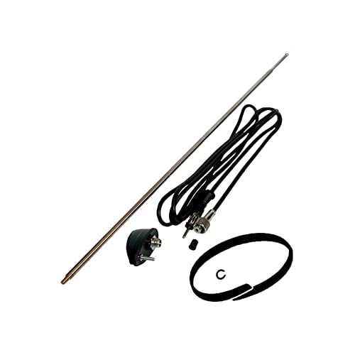 Chrome Single Mount Antenna Aerial Radio Universal Use Beetle Camper Van Type 2