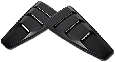 Laige 05-09 FORD MUSTANG ABS GT STYLE REAR QUARTER WINDOW LOUVERS VERSION 2 (WILL NOT FIT CONVERTIBLE) (BLACK)
