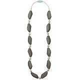 Mama & Little Silicone Teething Nursing Necklace for Mom Ophelia, Pebble