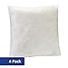 Amazon Basics Pillow Insert - 16-Inch Square, 4-Pack