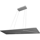 VONN VMC31400AL Modern Linear LED Chandelier Lighting with Adjustable Hanging Light, Silver