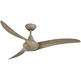 MINKA-AIRE F843-AMP, Wave 52" Ceiling Fan with Remote Control, Ash Maple