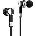 MASTER & DYNAMIC ME05 Wired Earphones, Wired Ear Buds with Built-in Remote to Control Music, Phone Calls, and Volume with USB-C Adapter, Palladium/Black