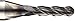 Niagara Cutter 17001820 Carbide Ball Nose End Mill, Inch, TiAlN Finish, Roughing and Finishing Cut, 30 Degree Helix, 4 Flutes, 1.5' Overall Length, 0.063' Cutting Diameter, 0.125' Shank Diameter