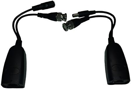 Single Port Passive HD RJ45 Video Balun w/ Power. Supports AHD, TVI & CVI (Sold as Pair)