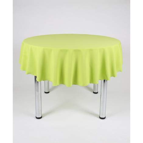 Hope Textiles Lime Green 58" Diameter (147cm) Small Round Fabric TABLECLOTH/TABLE CLOTH (Polyester, not cotton)
