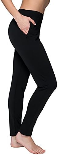 Women’s Modest Long Swim Pants, High Waisted Yoga Pants