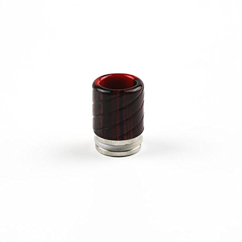 RUIYITECH 810 Resin Drip Tips for SMOK TFV8 Cloud Beast, TFV12 Beast King, TFV8 Big Baby Beast, Geekvape Griffin 25, Ijoy Maxo V12 Tank, Goon 528, CompLyfe RDA (D - Red&Black)