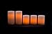 Candle Impressions Ombre Design Pillar Real Wax Flameless Candles w/Auto Timer Feature - Set of 5 - Blush Pink