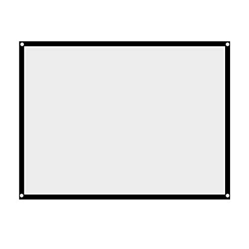 Yosoo Health Gear Portable Projector Screen, 60 Inch 4:3 Foldable Anti-Crease Movie Screen for Home, Outdoor, Indoor Use with Hanging Hooks, Easy to Carry and Store