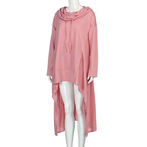 Dressin_Women's Long Sleeve Clearance Fashion Loose Long Hooded Tops Sweatshirt Asymmetric Blouse