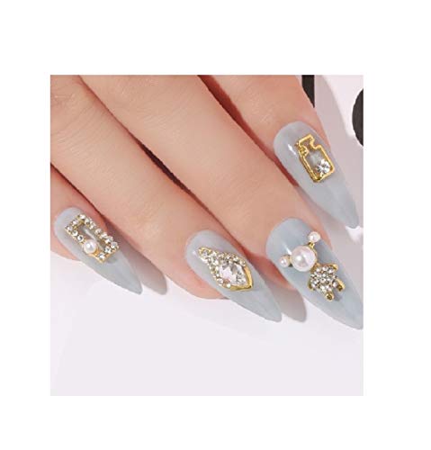 3D Rhinestones for Nails, 20 Pcs Luxury Nail Art Rhinestones Charms Crystals Diamonds Gold Metal Gem Stones for DIY Nail Art Beauty Design, Nail Decoration Craft 6 3D Rhinestones for Nails, 20 Pcs Luxury Nail Art Rhinestones Charms Crystals Diamonds Gold Metal Gem Stones for DIY Nail Art Beauty Design, Nail Decoration Craft