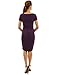 PattyBoutik Mama Cowl Neck Short Sleeve Maternity Dress (Medium Purple Small)