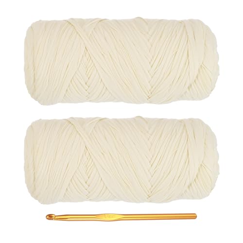PATIKIL Yarn for Crocheting 2 Pack 400g/130 Yards Cream at Amazon