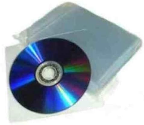 eXpress Net 200 80 Micron Plastic CD/DVD Sleeves, Transparent, 130mm x 130mm, Media Protection