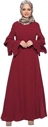 Zainafacai Women's Dubai Style Kaftan Long Maxi Dress Top,Plus Size Muslim Embroidery Cocktail Maxi Dress Elegant Robe