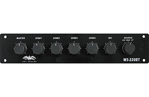 Wet Sounds WS-220 BT Bluetooth Enabled 4 Zone Control and built in Mic