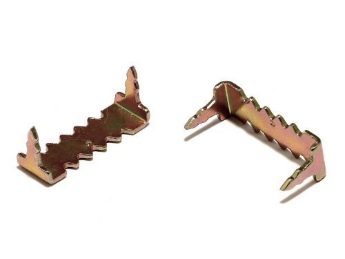 200 Small Nailess No Nail Sawtooth Hangers Brass Zinc Finish with Free Framing Samples by ART DISPLAY SYSTEMS