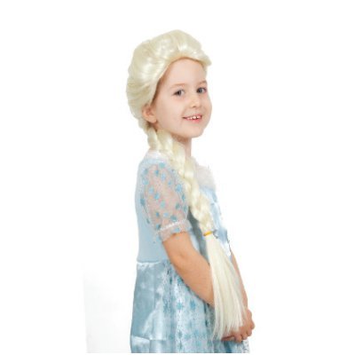 Coast Wig Women Blonde Cosplay Wig Party Braid Hair Wigs Halloween Wig (Kid Elsa)
