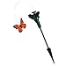 CNZ Fluttering Solar and Battery Powered Butterfly with Ground Spike, Monarch Orange