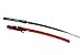 Handmade Sword - Battle Ready Samurai Katana Sword, Eagle Tsuba, Fully Hand Forged, 1045 Carbon Steel, Clay Tempered, Full Tang, Sharp, Red Scabbard, Blue Handle, Certificate