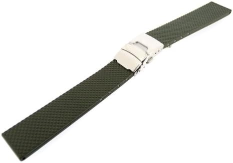 HDT Bonetto Cinturini Rubber Reversible Diving Strap [Dark Green, 20mm]