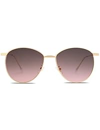SOJOS Gafas de sol para mujer, hombre, ovaladas, redondas, marco de metal, DEWDROP