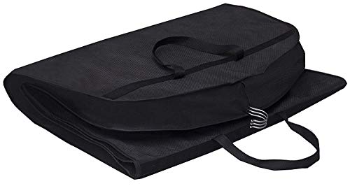 KIMBORA 54" Trifold Dress Garment Bags for Travel Gusseted Suit Cover with 2 Large Mesh Shoe Pockets (Black)