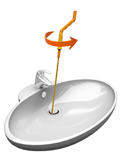 FlexiSnake Drain MAX-Drain Clog Remover Kit Includes, Rotating Handle and 2 Micro-Hook Refill Wands - Thin, Flexible and Easy to Use - Safe for Most Drains and Grates, Made in USA, 24-Inch