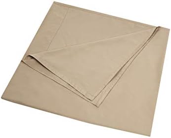 PC Diana Linen Ultra Soft 1 Qty Flat Sheet 100% Cotton 400 Thread Count Sateen for Maximum Softness and easy Care, Elegant /Durable (Solid Taupe UK King)