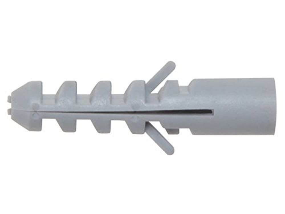 Merriway BH02072 (100 Pcs) Heavy Duty Rimless Nylon Hardwall Concrete Anchor Wallplug, M5 x 25 mm (1 Inch x 3/16 Inch) Grey - Pack of 100 Pieces