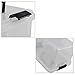 Nicesh 4.5 L Plastic Storage Box, Clear Latch Box, 4-Pack