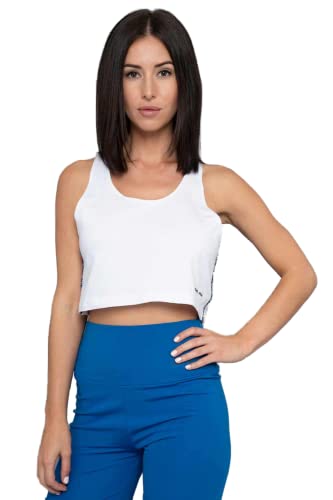 One Athletic Lorella Chaleco Recortado, Blanco, S para Mujer