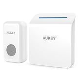 AUKEY Wireless Doorbell with 48 Chimes and 4 Volume Levels, up to 450ft Wireless Range