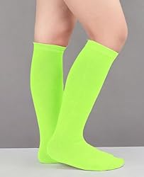 Zando 4 Pairs Neon Green Socks Toddler Cotton