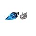 iNewcow Tibetan Silver Blue Peacock Crystal Earrings Necklace Set for Wedding Party