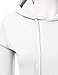 NINEXIS Womens Long Sleeve Fleece Pullover Hoodie Sweatshirts White L