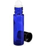 24pcs 1/3 oz (10ml) Blue roll-on Tops Empty Glass