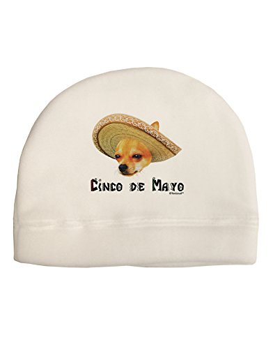 TOOLOUD Chihuahua Dog with Sombrero - Cinco de Mayo Adult Fleece Beanie Cap Hat