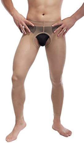 Azure Dragon Sexy Sheer Pantyhose for Men,male open Crotch Ankle Tights