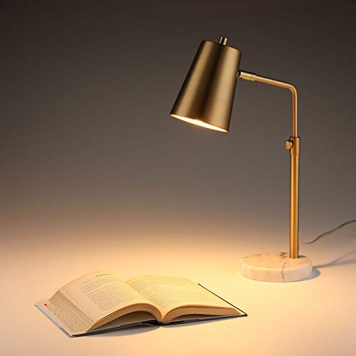 image for CO-Z Gold Desk Lamps with Marble Base, Elegant Metal Shade Task Lamps 