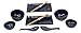Ebros Gift Japanese Mino Ware Tombo Dragonfly Blue Porcelain Sushi Dinnerware 10pc Set For 2 People Pairs of Sushi Plates Soup And Sauce Bowls Bamboo Chopsticks Asian Soup Spoons Housewarming Gift