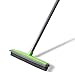 Push Broom - Soft Bristle 59'' Rubber Broom Carpet Sweeper with Squeegee Adjustable Long Handle, Removal Pet Hair