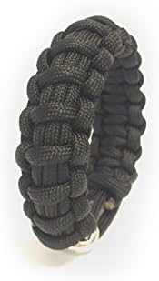 Mens Bracelet Black Adjustable Paracord Jewelry for Men