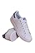 adidas Originals Stan Smith Sneaker, White/White/EQT Blue, 5 US Unisex Big Kid