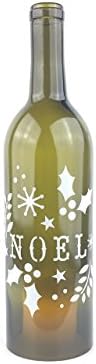 Decorative Wine Bottle No Bottom with Flame-less Battery Candle