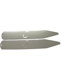 Silver Toned Etched Letter J Monogram Collar Stays