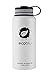 LOGO MAY SMEAR - Ecoblu 32oz Summer Wide Mouth Stainless Steel Water Flask - White - Double Walled BPA Free Hydro Insulated Large Water Bottle for Hot and Cold Liquids - Perfect for Men and Women
